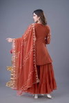 Tew Heavy Georgette Embroidery Work Top With Sharara Dupatta Exporters In India